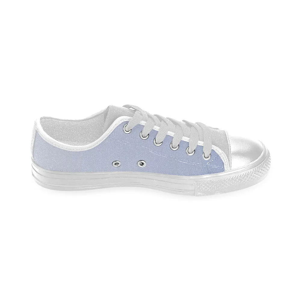 Buy Men's Light Blue Solids Print Canvas Low Top Shoes at TFS