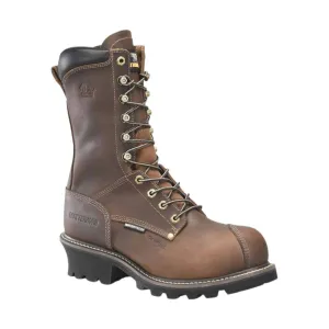 Carolina Men's Arc 10 Inch Logger Composite Toe Waterproof Work Boot - Dark Brown