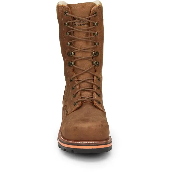 Chippewa Men's Thunderstruck 10" Nano Comp Toe Work Boot Brown- TH1030