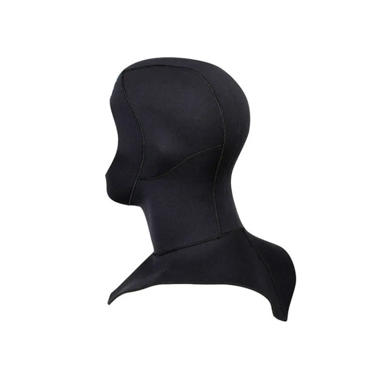 DIVE & SAIL DH-006 3mm Shoulder Warm Diving Cap Surfing Snorkeling Sunscreen Waterproof Diving Headgear, Size: M(Black)