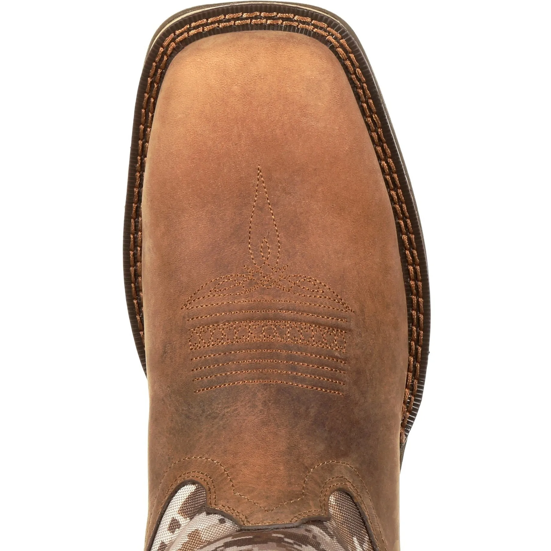 Durango Men's Rebel 12" Square Toe Pull-On Western Boot- Brown DDB0166