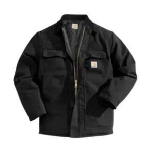 Loose Fit Firm Duck Insulated Traditional Coat | Black