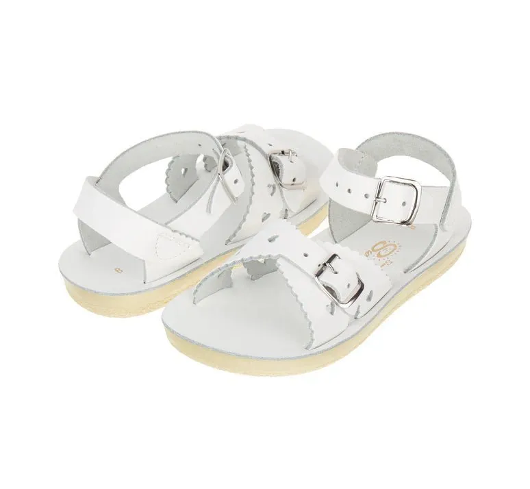 Salt-Water Sandals: Sweetheart White Kids Sandals