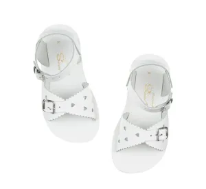 Salt-Water Sandals: Sweetheart White Kids Sandals