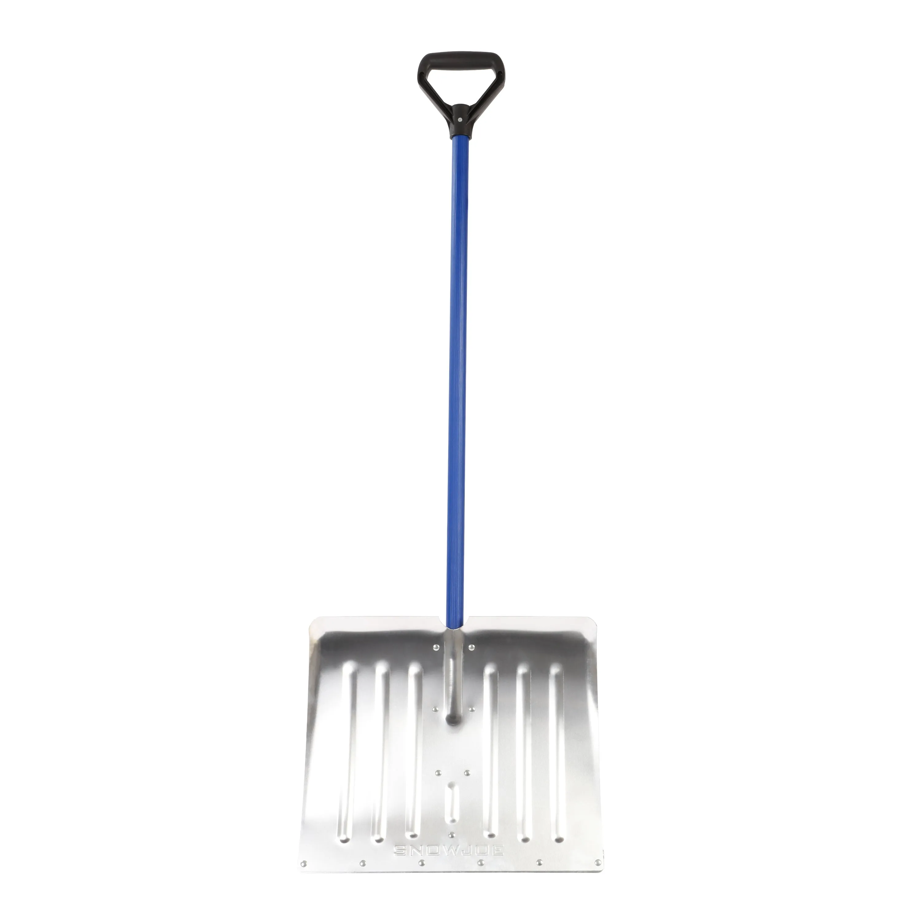 Snow Joe SNJ18A Heavy-Duty 18-Inch Aluminum Snow Shovel | w/ Steel Wear Strip & D-Grip Handle | Rust-Proof | Retail Ready (Blue)