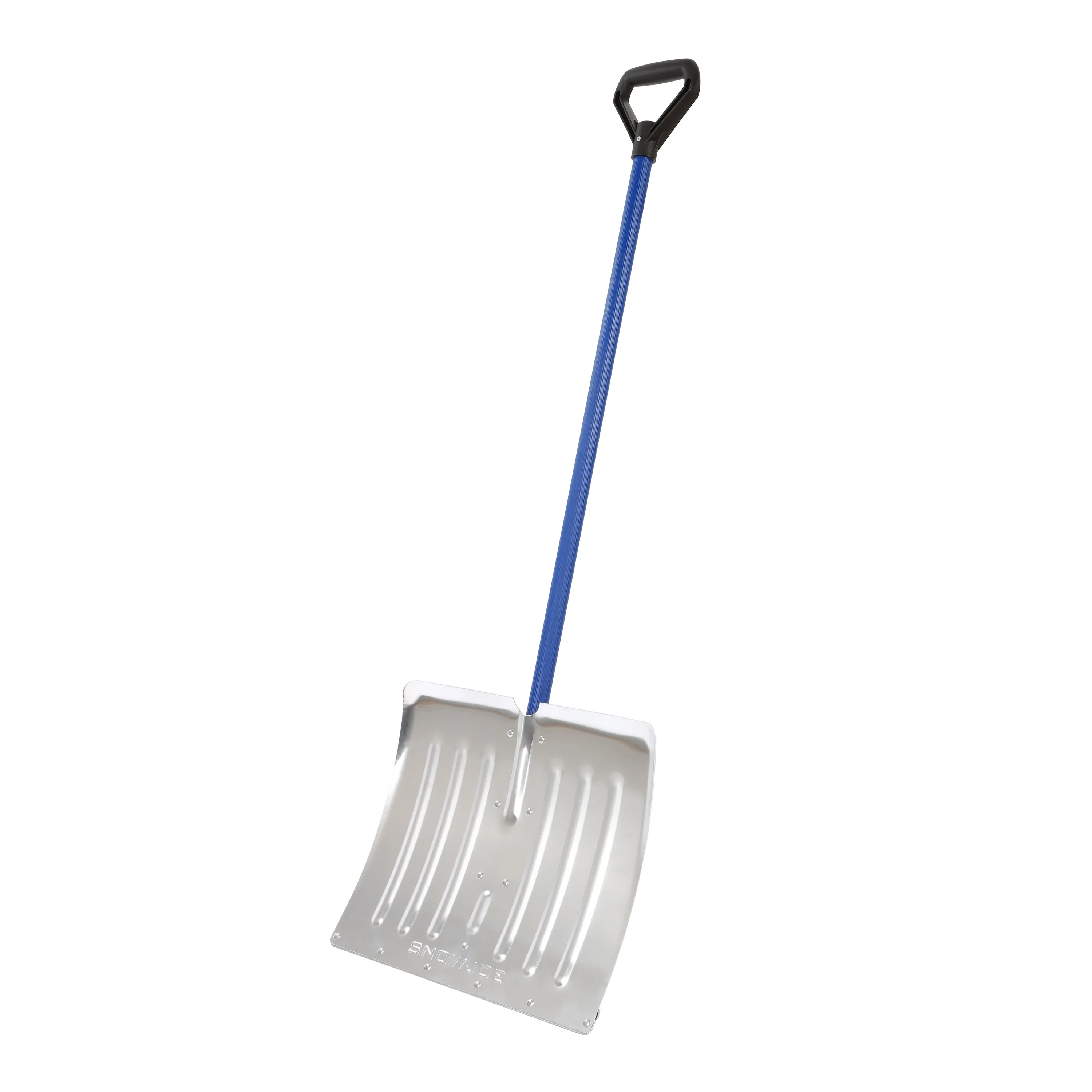 Snow Joe SNJ18A Heavy-Duty 18-Inch Aluminum Snow Shovel | w/ Steel Wear Strip & D-Grip Handle | Rust-Proof | Retail Ready (Blue)