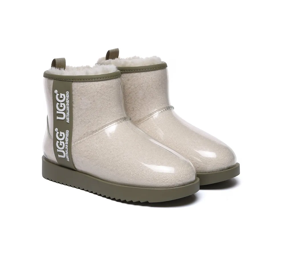 UGG Boots Women Clear Waterproof Shearling Coated Classic Ankle Boots