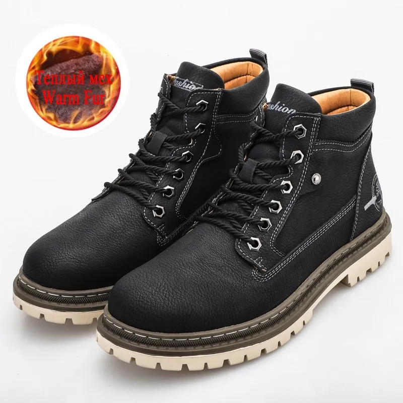 West Louis™ Warm Fur Snow Outdoor Leather Boots