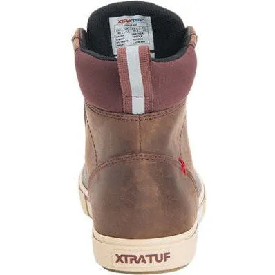 Xtratuf Women's Leather Lace 6" WP Ankle Deck Work Boot -Brown- LALW900